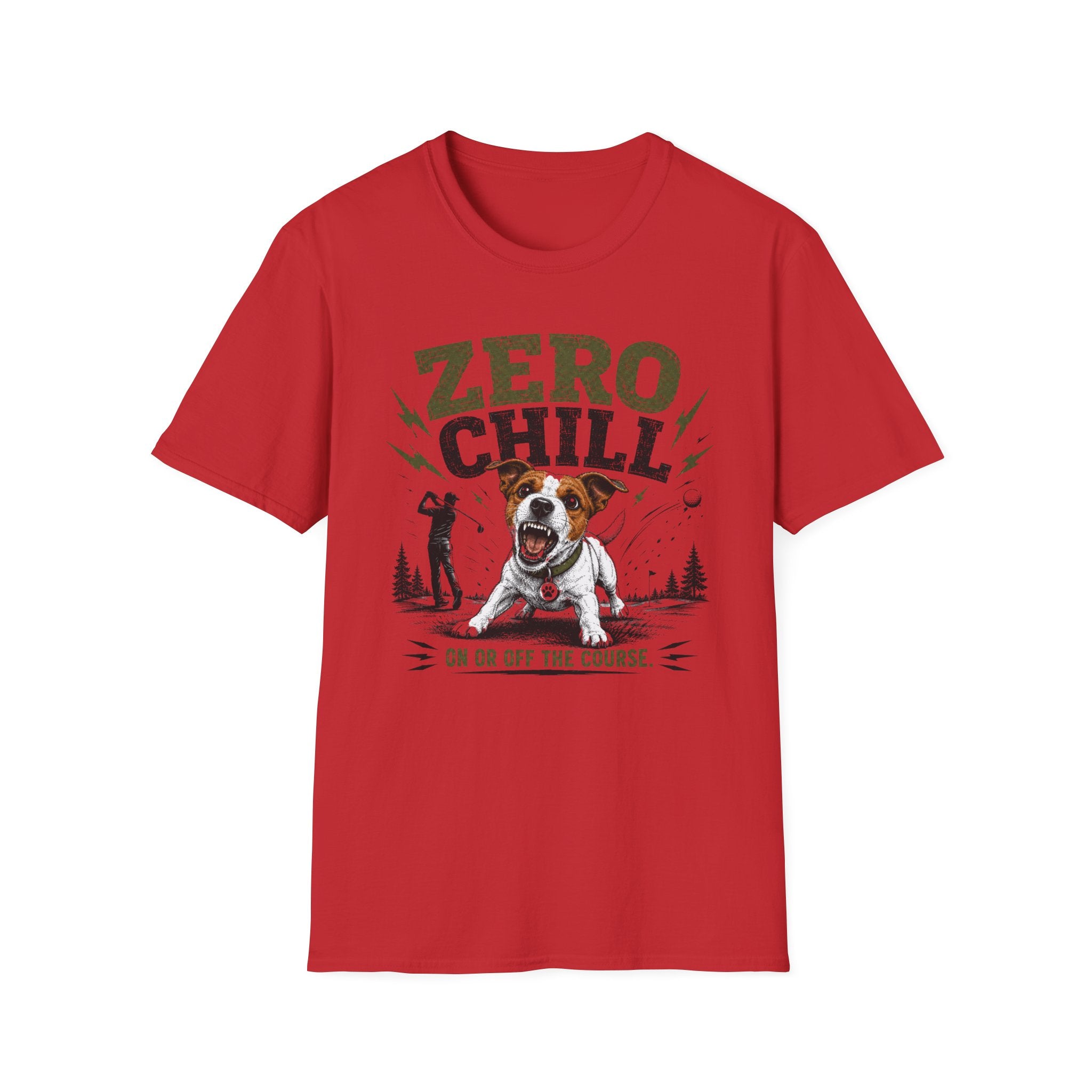 Zero Chill T-Shirt — Funny Golf Dog Graphic Tee for Golfers & Dog Lovers