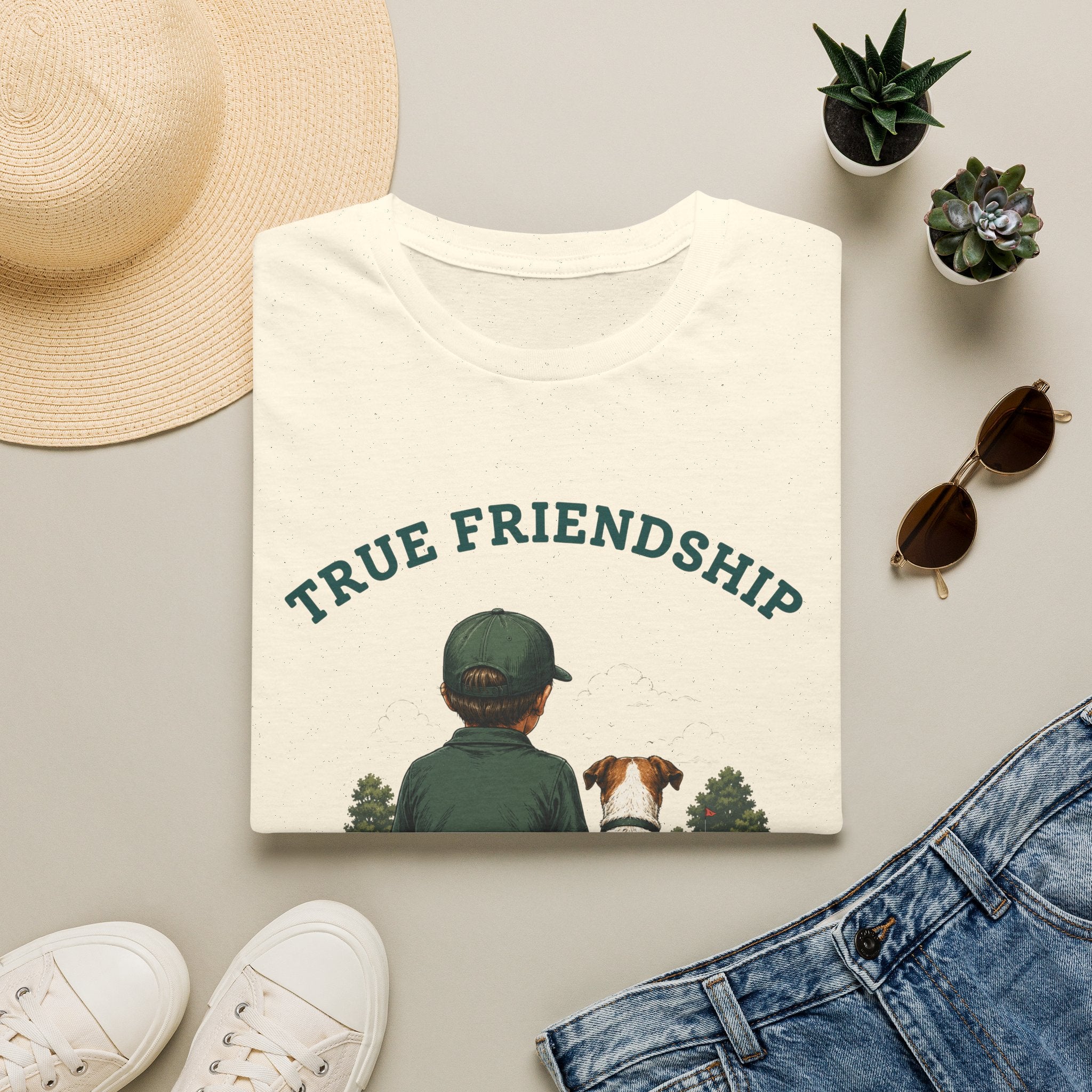 True Friendship T-Shirt — Boy and Dog Graphic