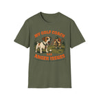 T-Shirt — My Golf Coach Has Anger Issues Vintage Golf Humor Tee