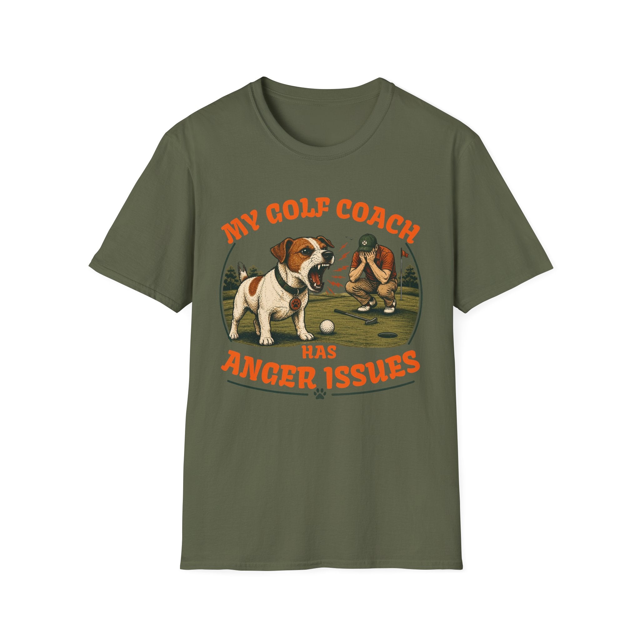 T-Shirt — My Golf Coach Has Anger Issues Vintage Golf Humor Tee