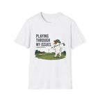 Golf Humor T-Shirt — "Playing Through My Issues" Funny Golfer Design