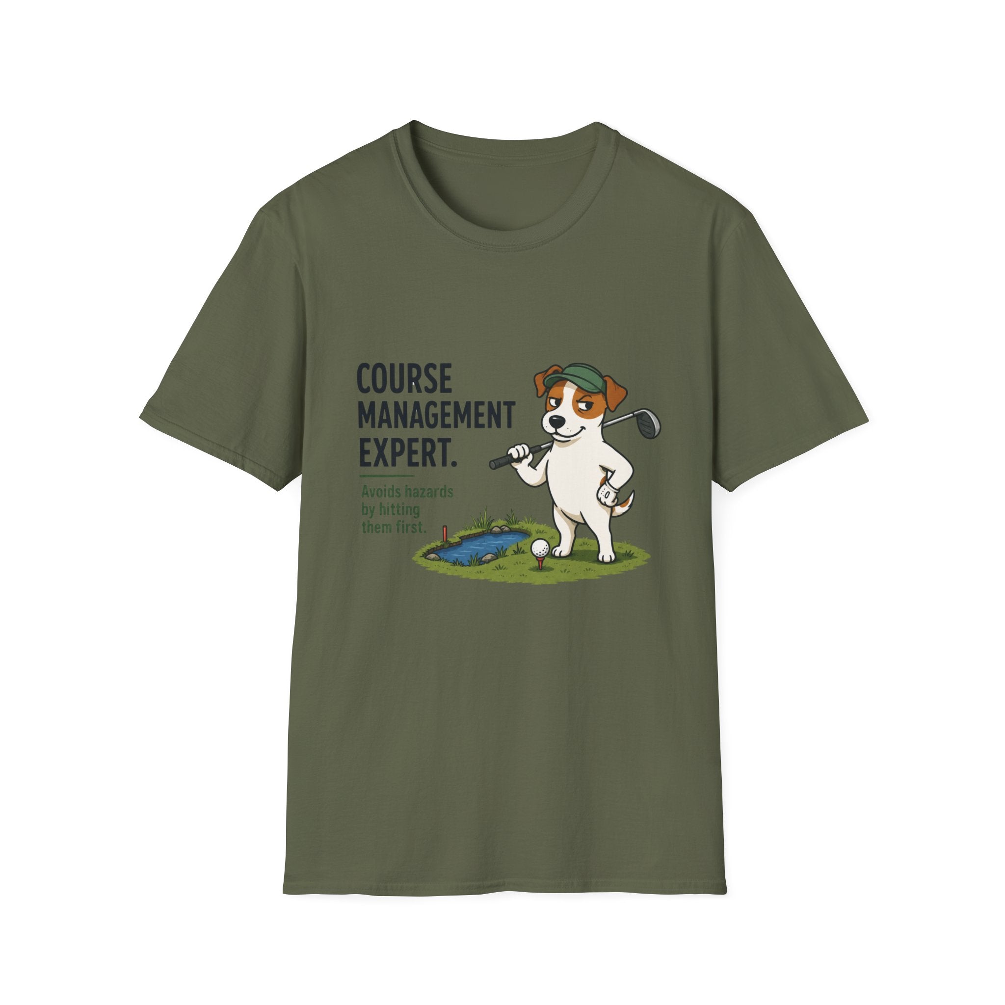 Golf Course Management Expert T-Shirt — Funny Golf Dog Design