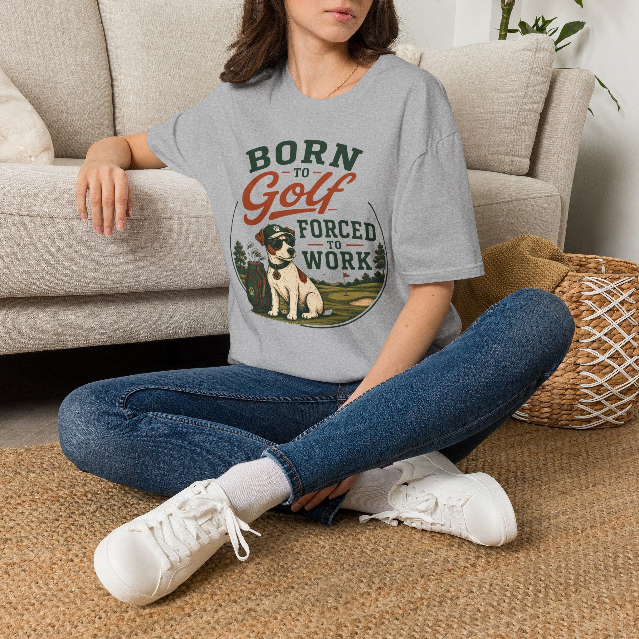 Born to Golf Forced to Work T-Shirt — Funny Golfing Shirt for Golf Lovers