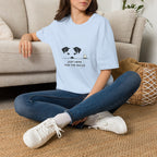 Dog Peeking with Golf Ball T‑Shirt — "Just Here for the Balls" Funny Pet Golfer Tee