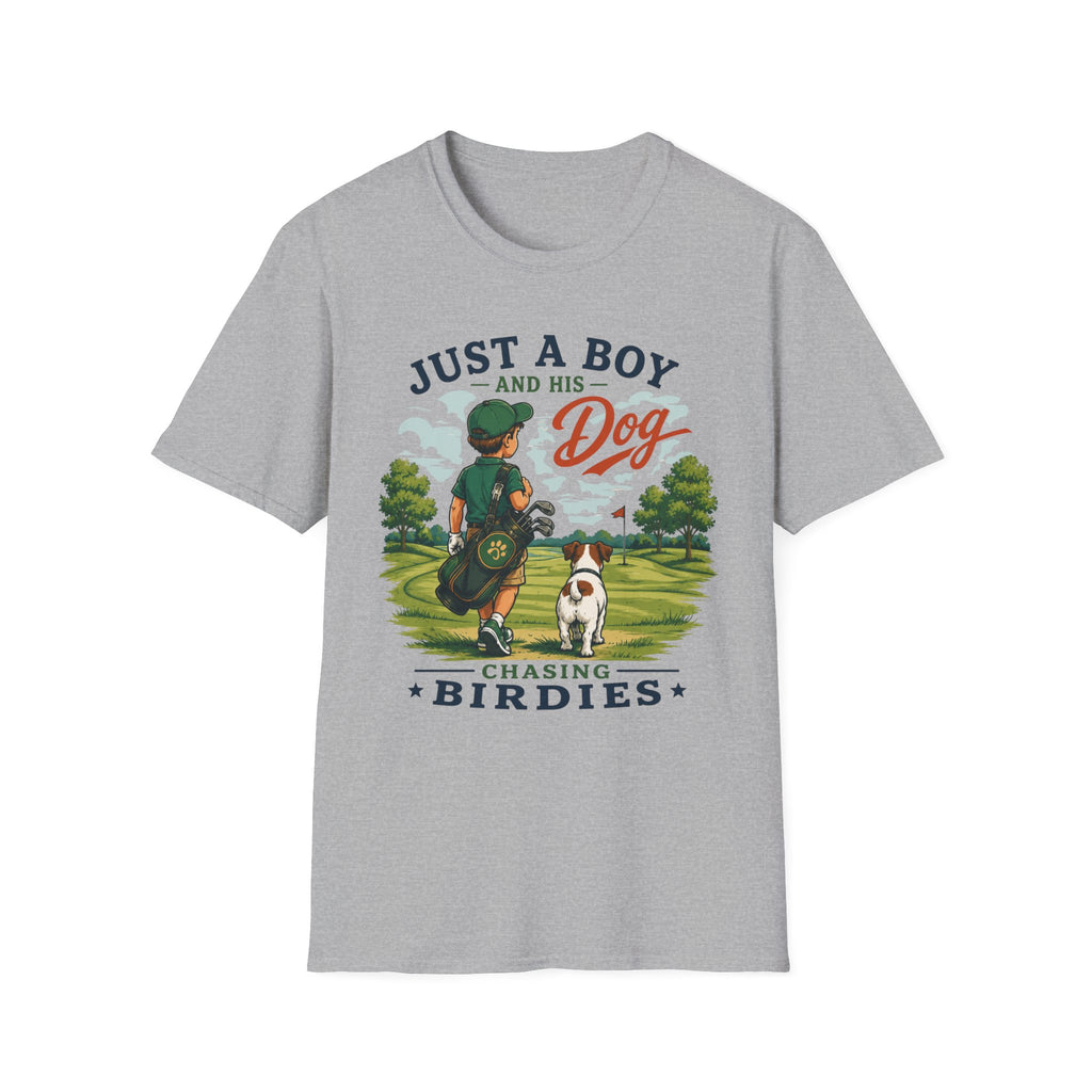 Just a Boy and His Dog T-Shirt — Boy & Dog Golfing 'Chasing Birdies' Vintage Tee