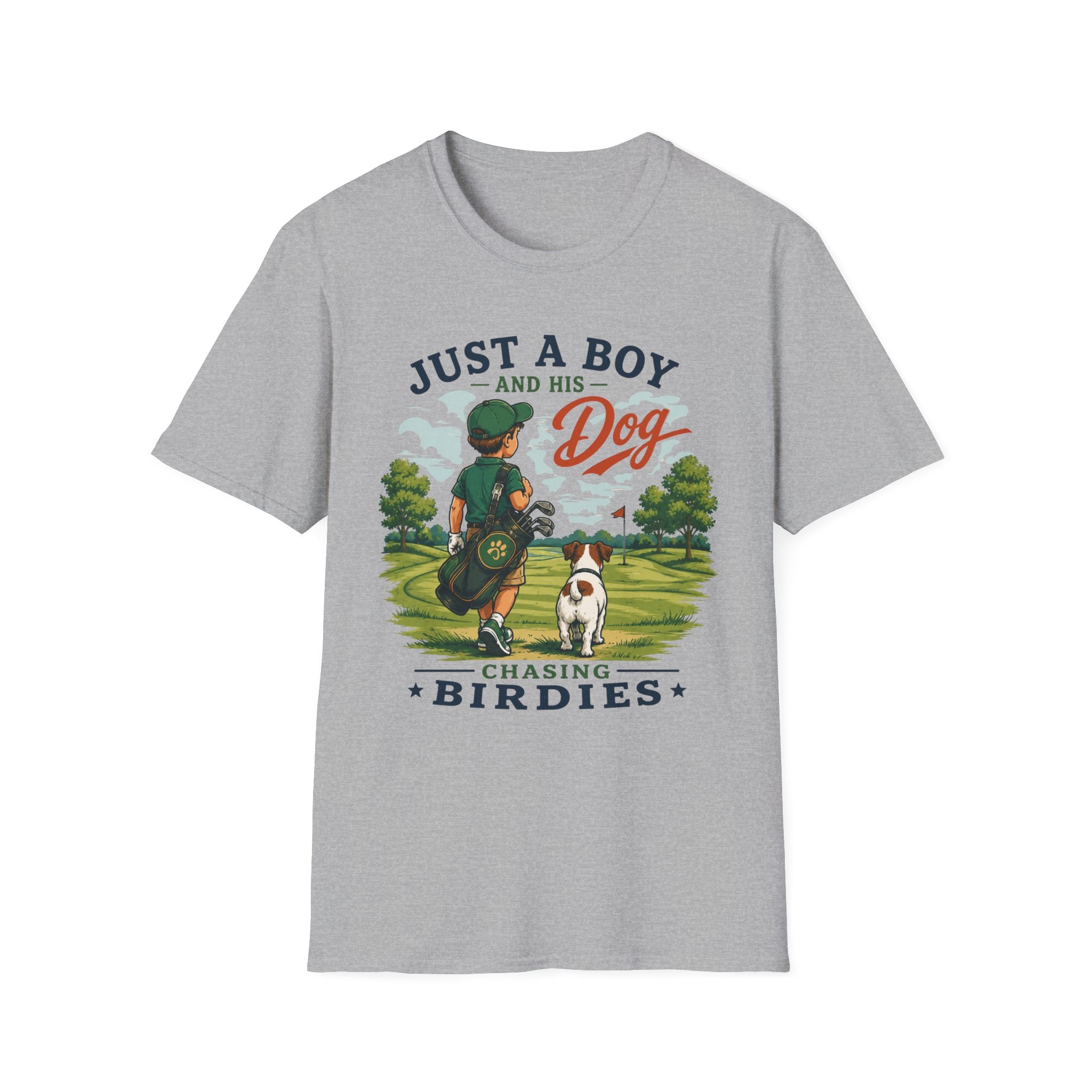 Just a Boy and His Dog T-Shirt — Boy & Dog Golfing 'Chasing Birdies' Vintage Tee