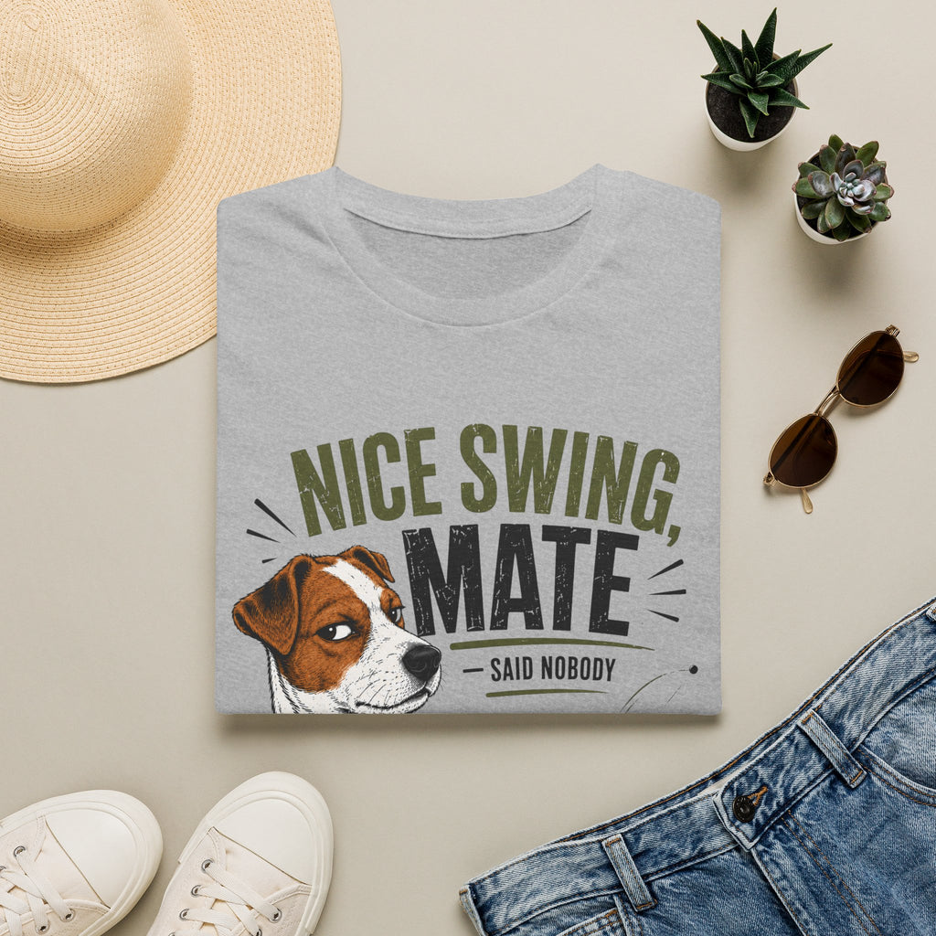 Nice Swing Mate T-Shirt — Funny Golf Dog Graphic Tee