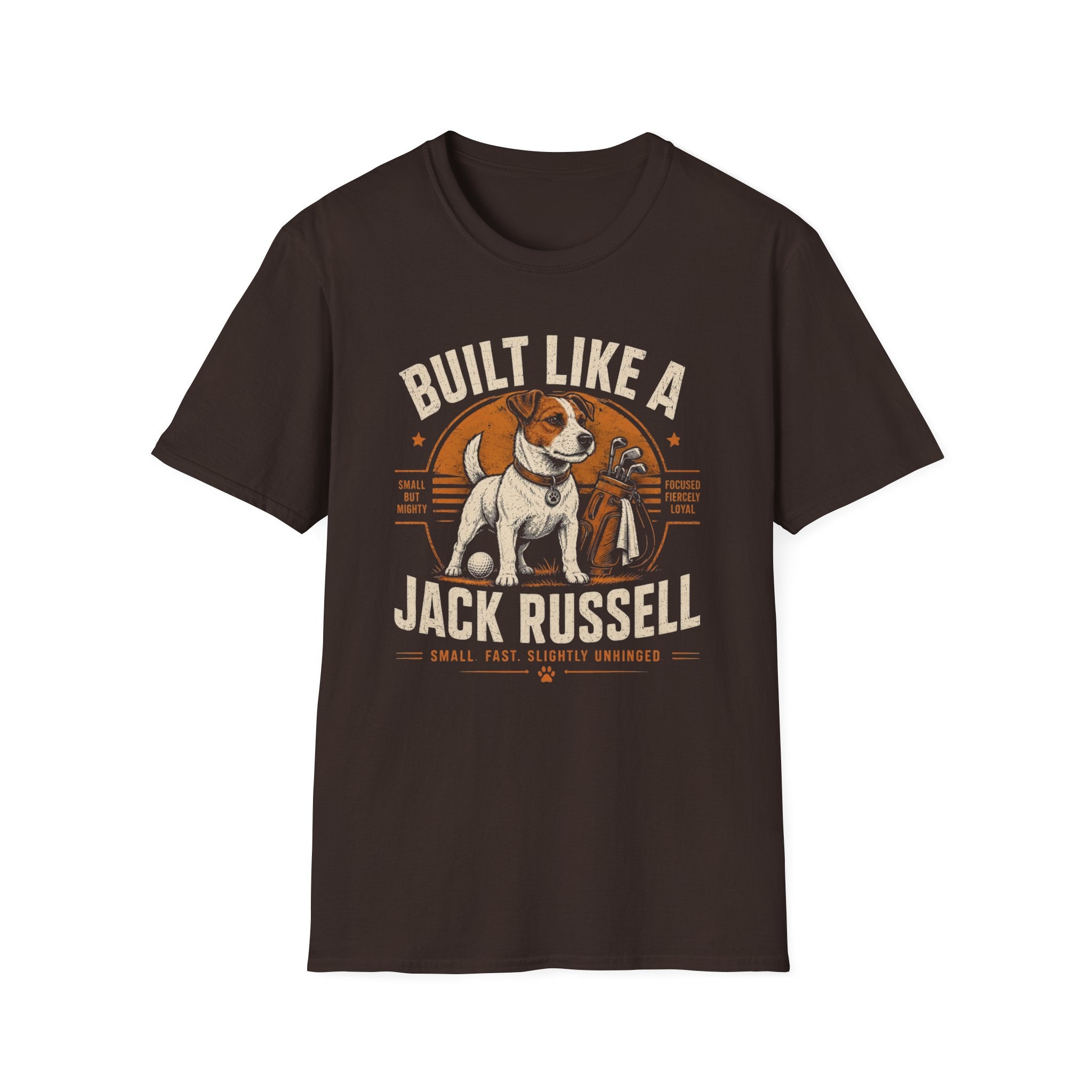 Jack Russell T-Shirt — "Built Like A Jack Russell" Vintage Dog Graphic Tee