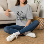 T-Shirt — "Just Here For The Balls" Puppy Golf Funny Graphic Tee