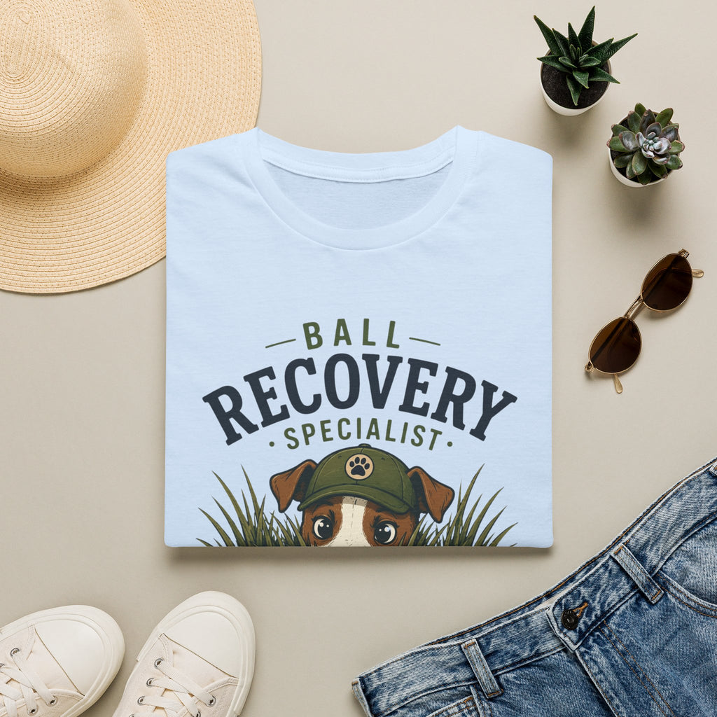 Recovery Specialist T‑Shirt — Ball Recovery Dog Design