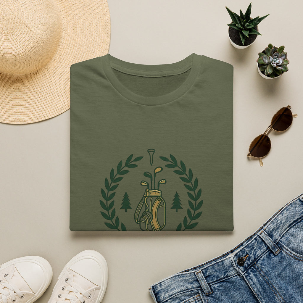 Golf T-Shirt — “The Greatest Sport Ever” Vintage Golf Bag Design