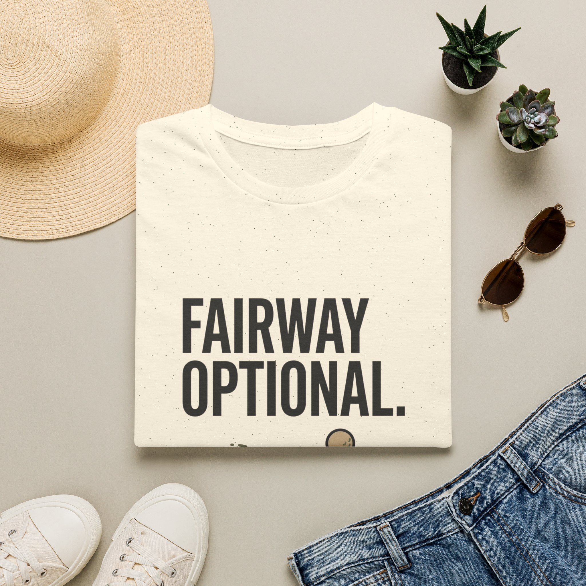 Fairway Optional Golf T-Shirt — "Fairway Optional" Funny Golfing Tee
