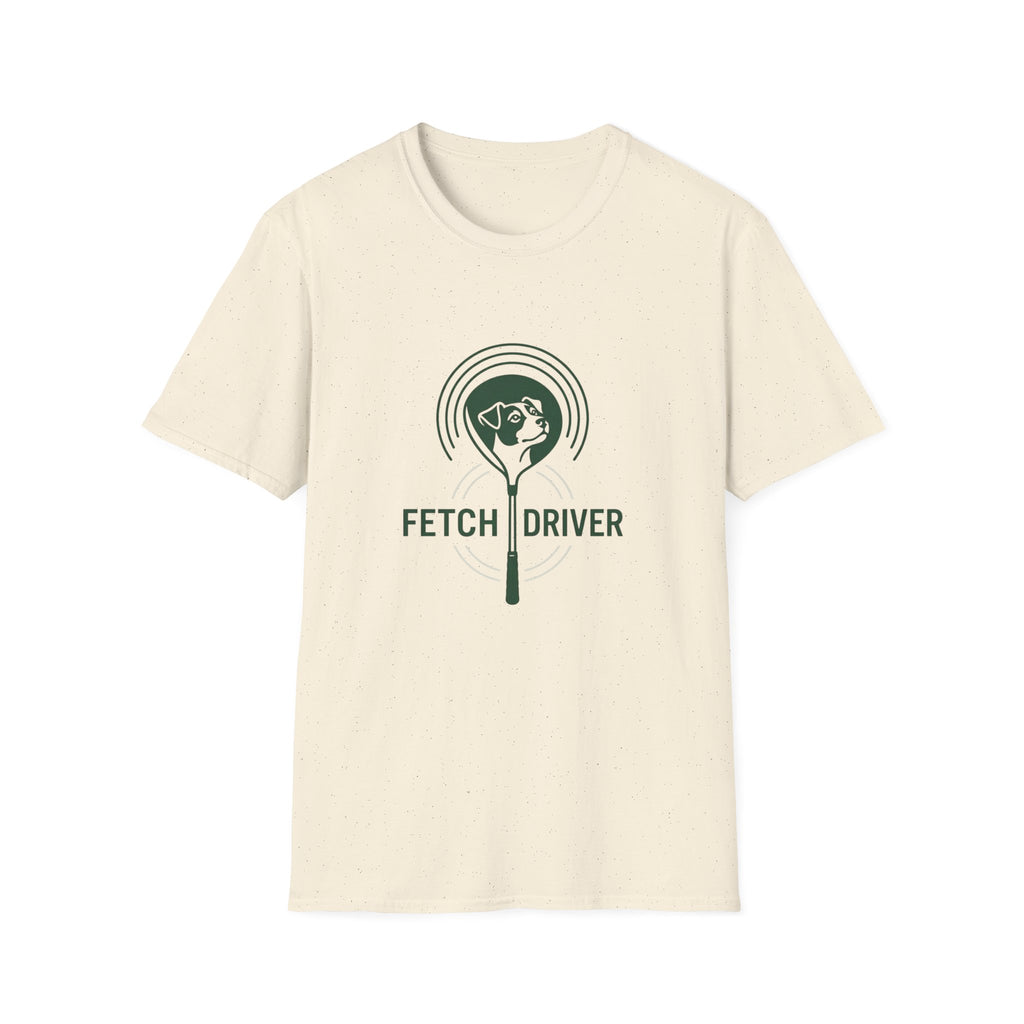 Fetch Driver T‑Shirt — Retro Tennis Ball & Dog Logo Tee