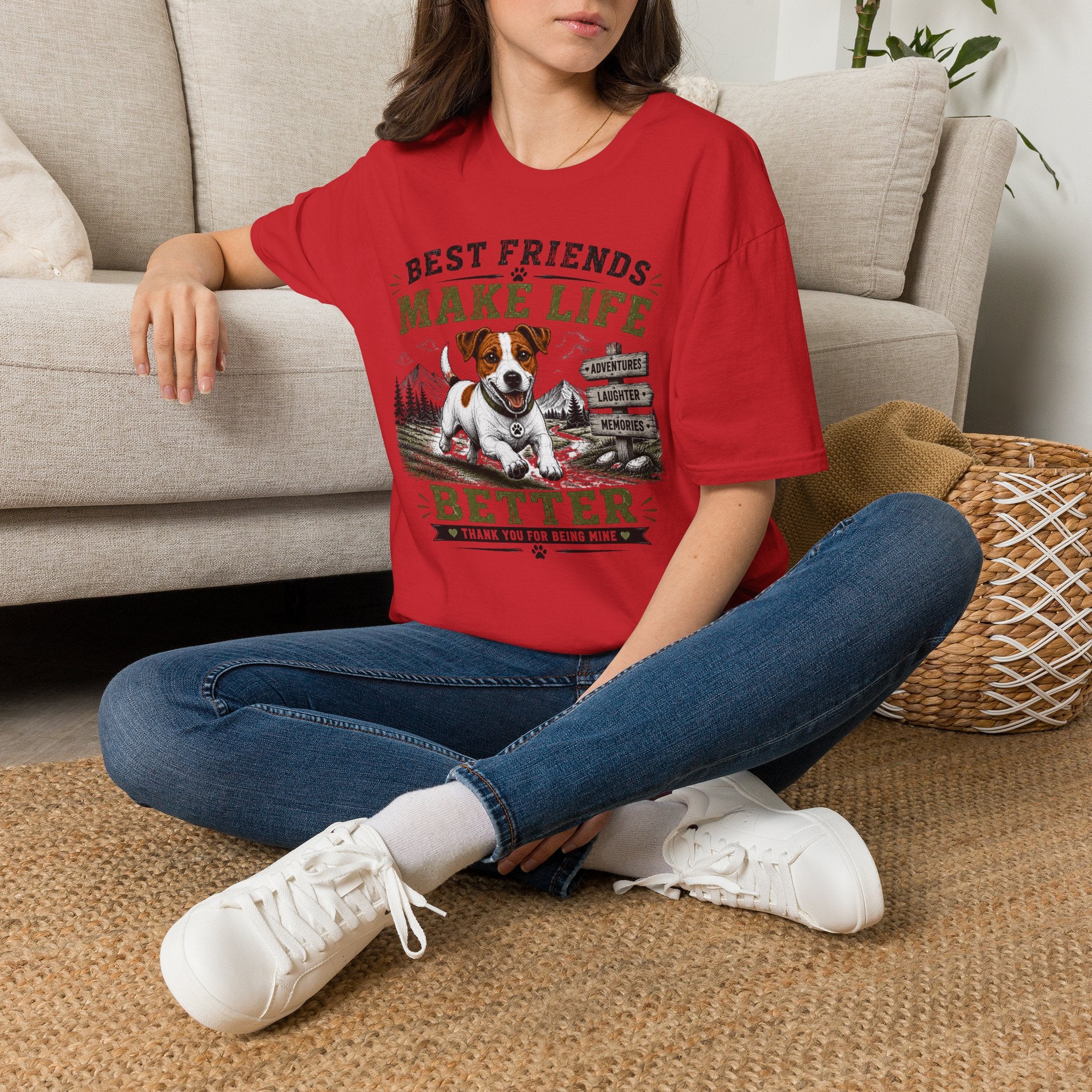 Dog Lover T-Shirt — "Best Friends Make Life" Graphic Tee