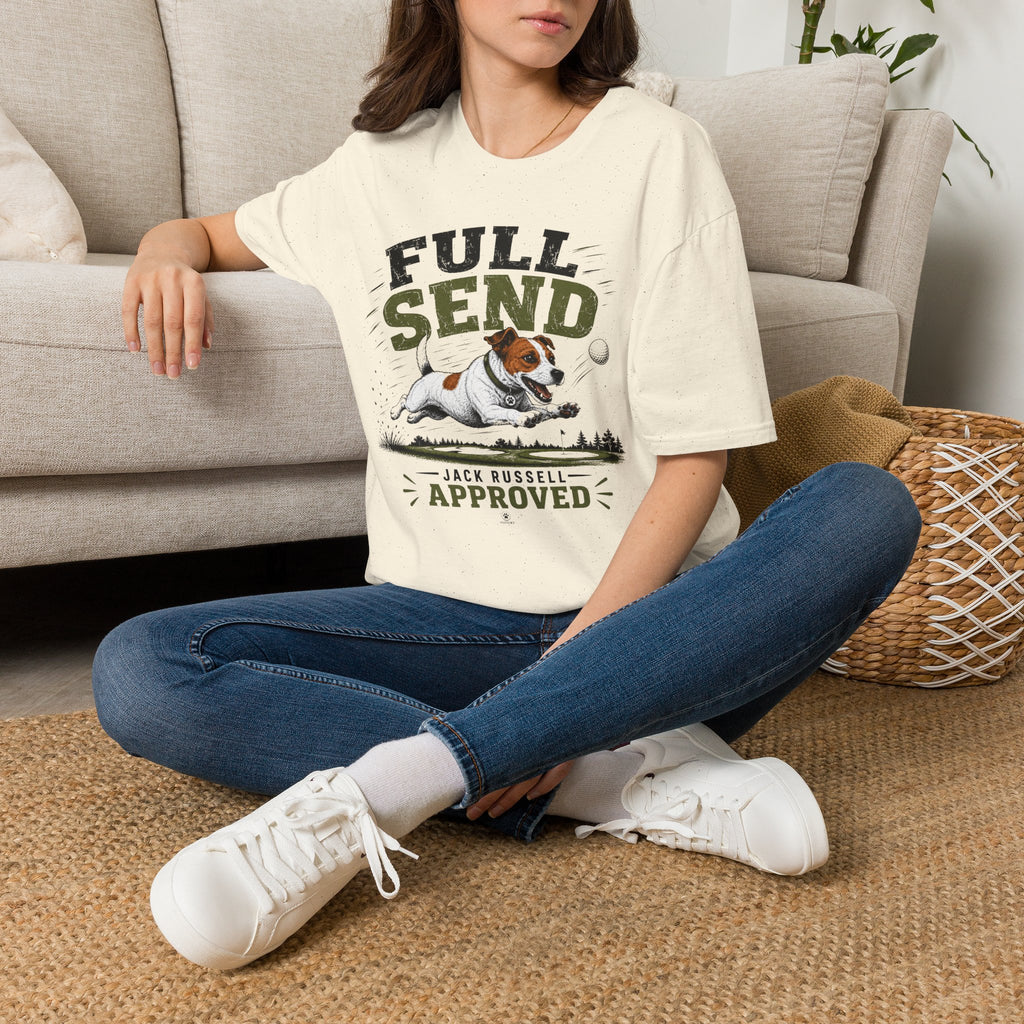 Full Send Jack Russell T-Shirt — "Full Send" Dog Golf Lover Tee