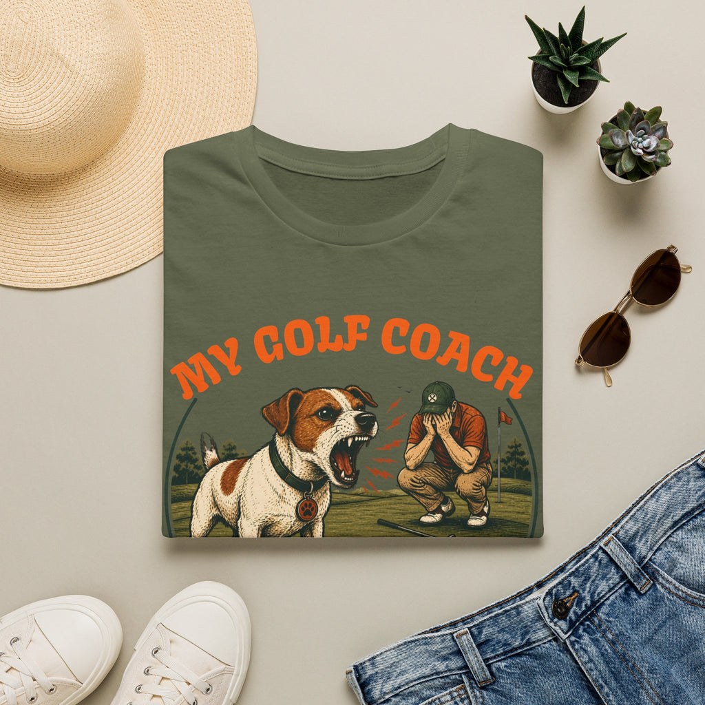 T-Shirt — My Golf Coach Has Anger Issues Vintage Golf Humor Tee