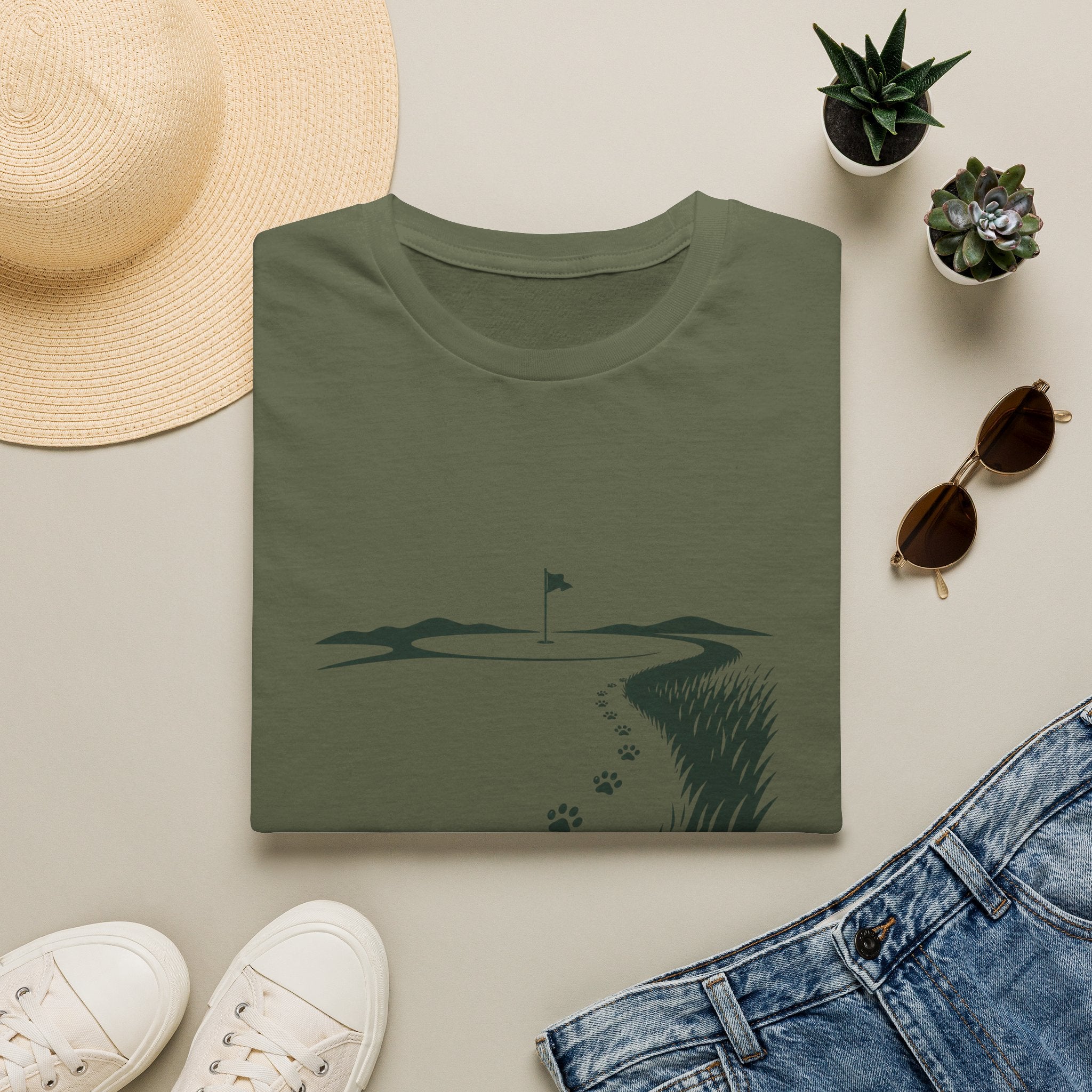 Golf Course Paw Prints T‑Shirt — 'Lost Another One' Pet Lover Golf Shirt