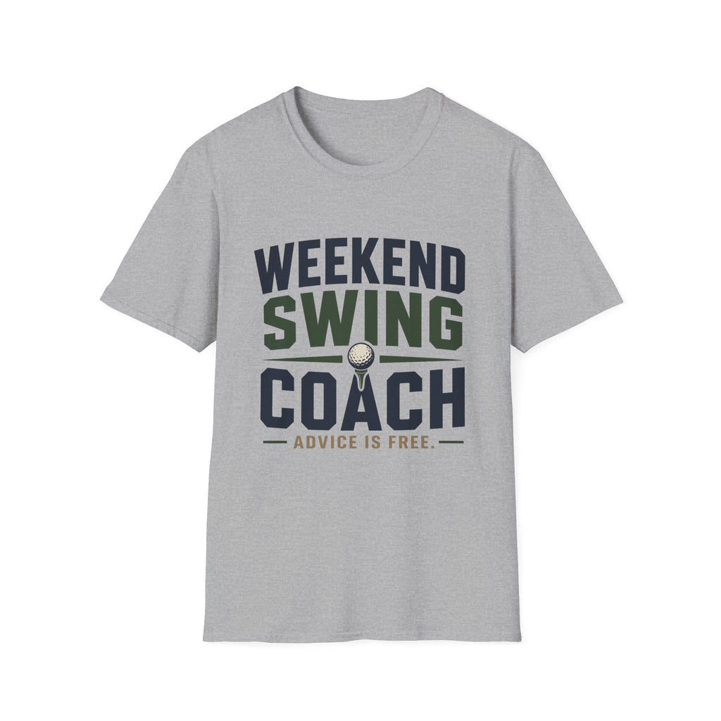 Weekend Swing Coach T‑Shirt — Golf Humor Tee ("Advice Is Free")