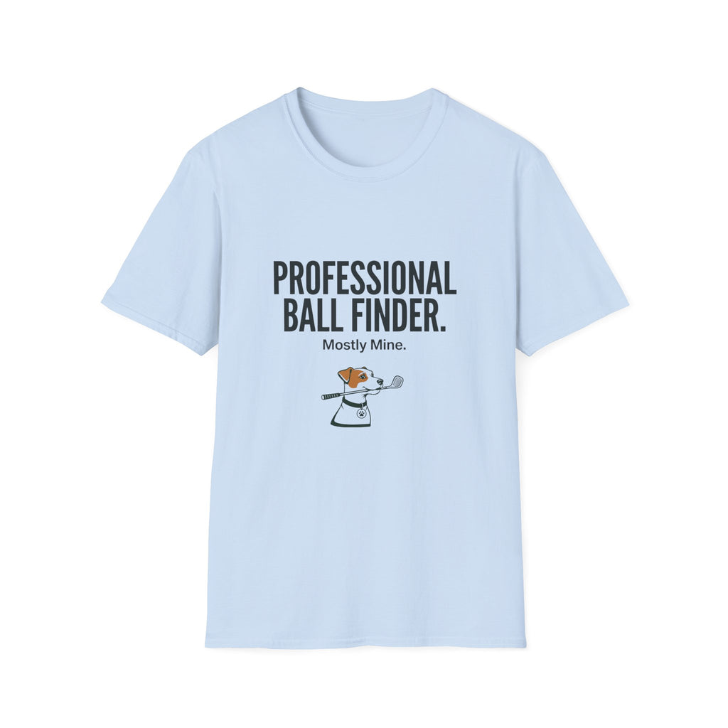 Professional Ball Finder T-Shirt – Golf Humor “Mostly Mine.” Casual Sports Tee