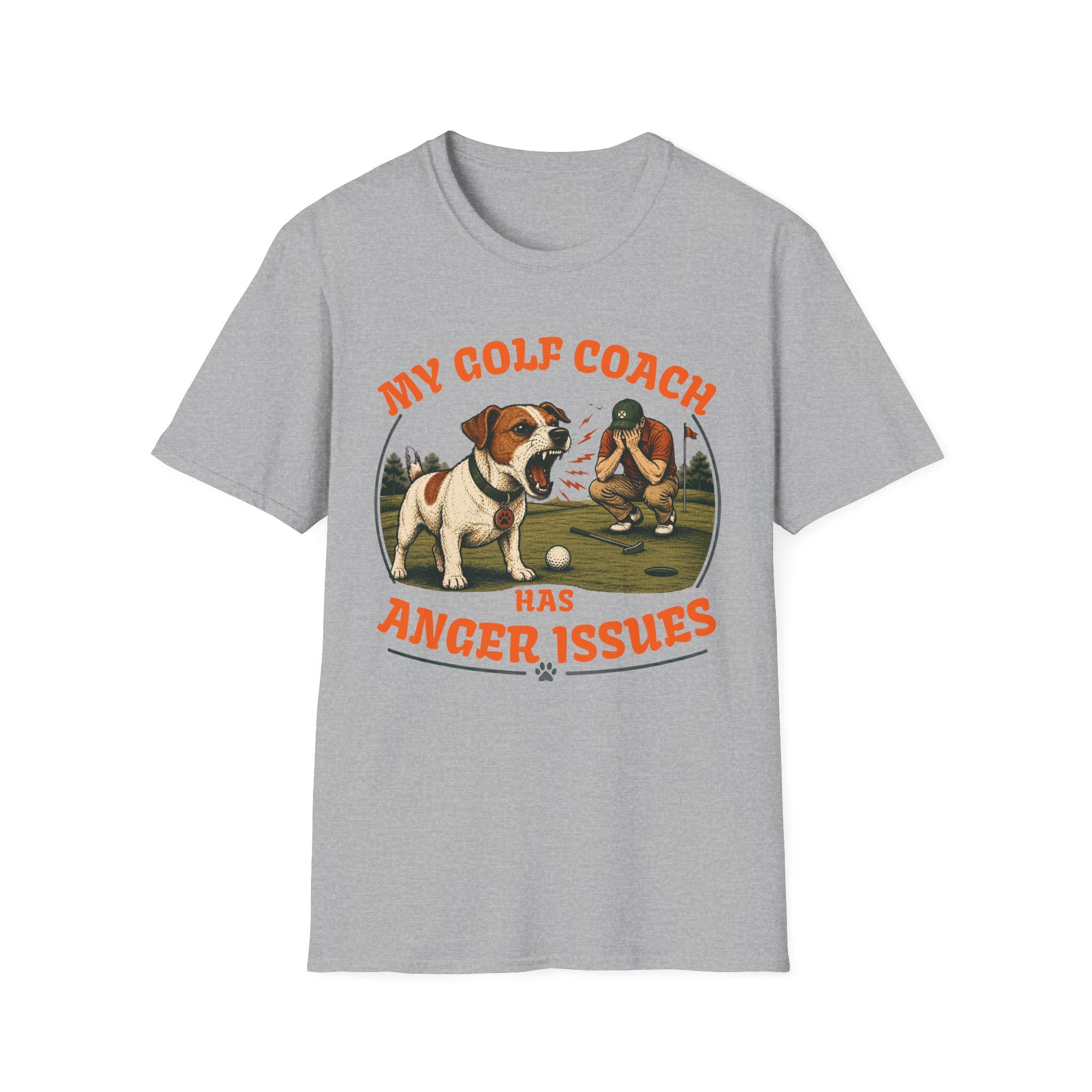 T-Shirt — My Golf Coach Has Anger Issues Vintage Golf Humor Tee