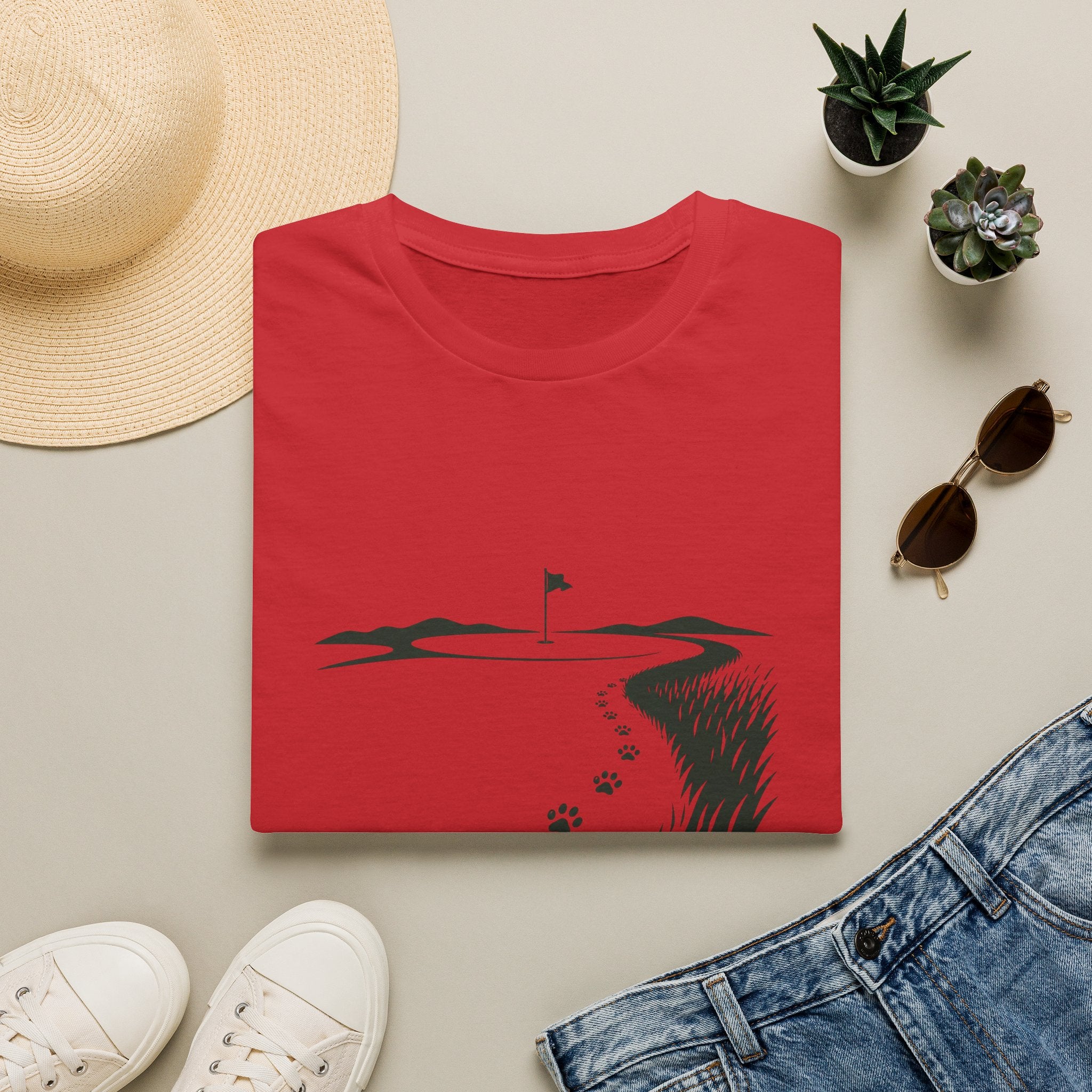 Golf Course Paw Prints T‑Shirt — 'Lost Another One' Pet Lover Golf Shirt