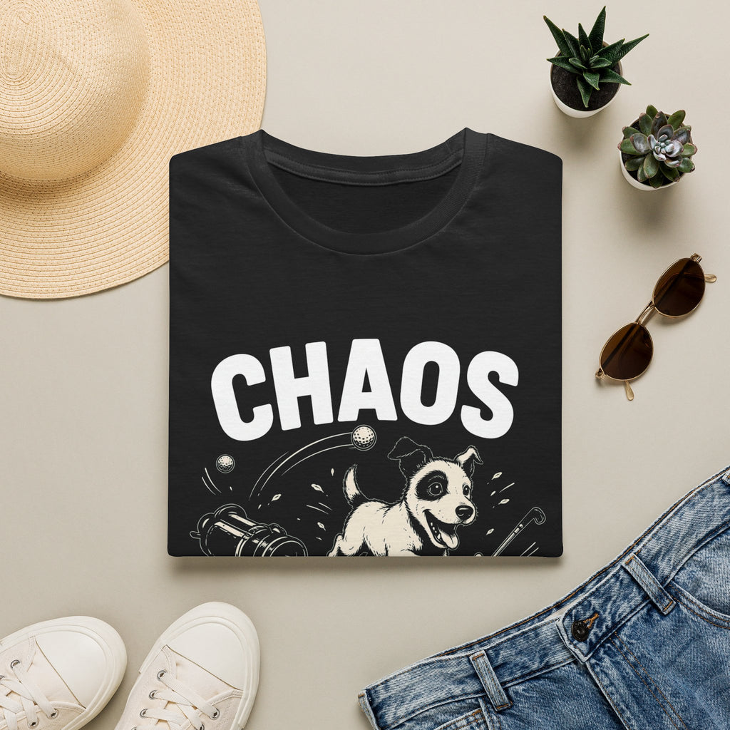 Chaos Coordinator T-Shirt — Cute Puppy "Chaos Coordinator on the Course" Graphic Tee