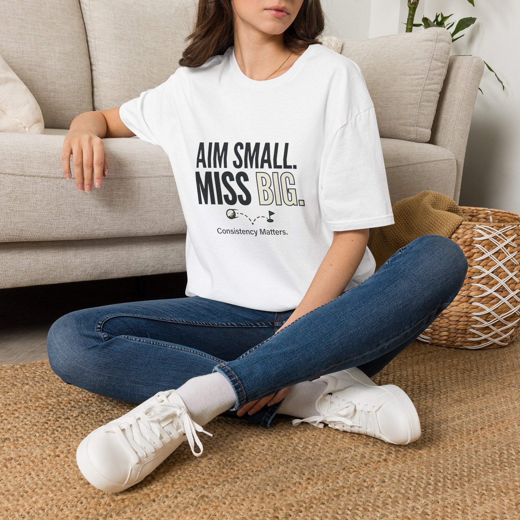 Aim Small. Miss Big. T-Shirt — Motivational Graphic Tee