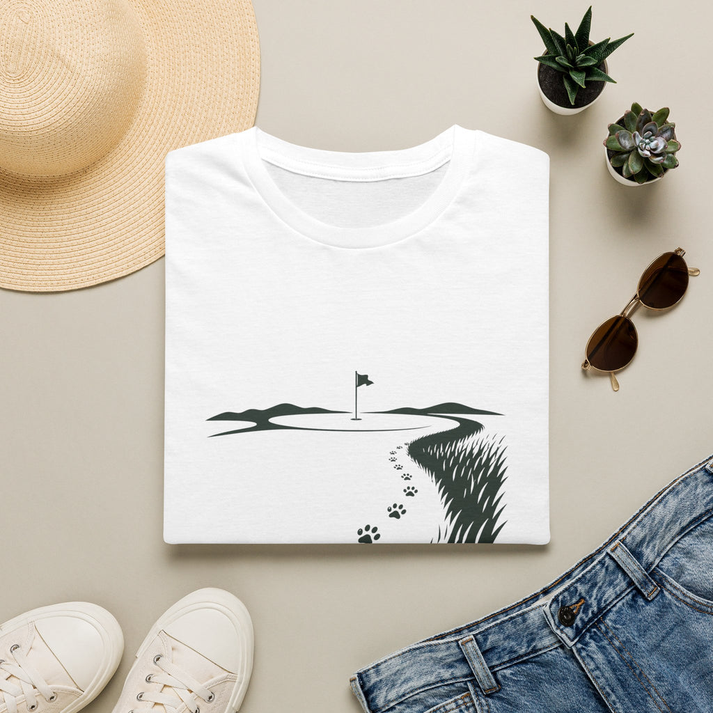 Golf Course Paw Prints T‑Shirt — 'Lost Another One' Pet Lover Golf Shirt