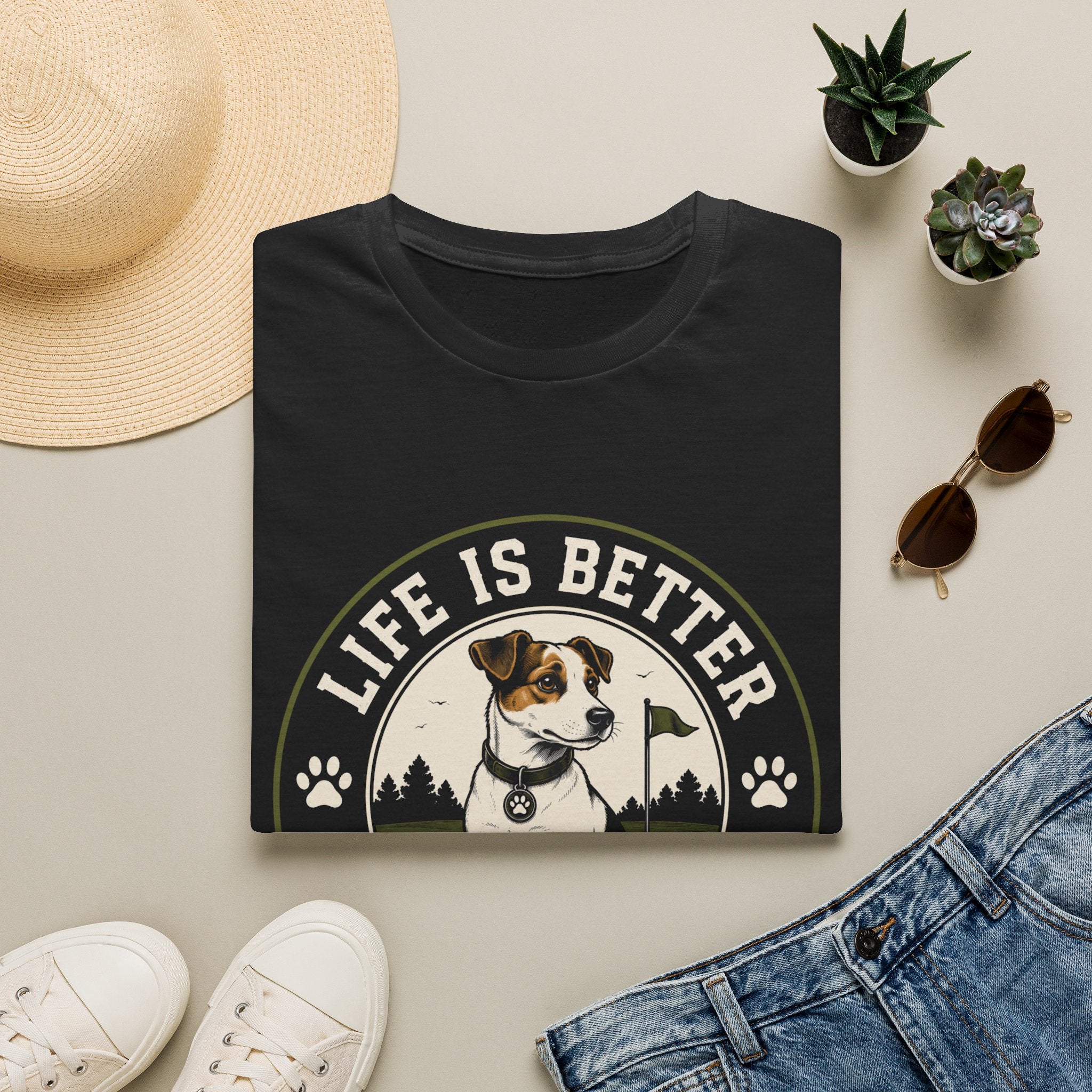 Life Is Better On The Green Dog T-Shirt