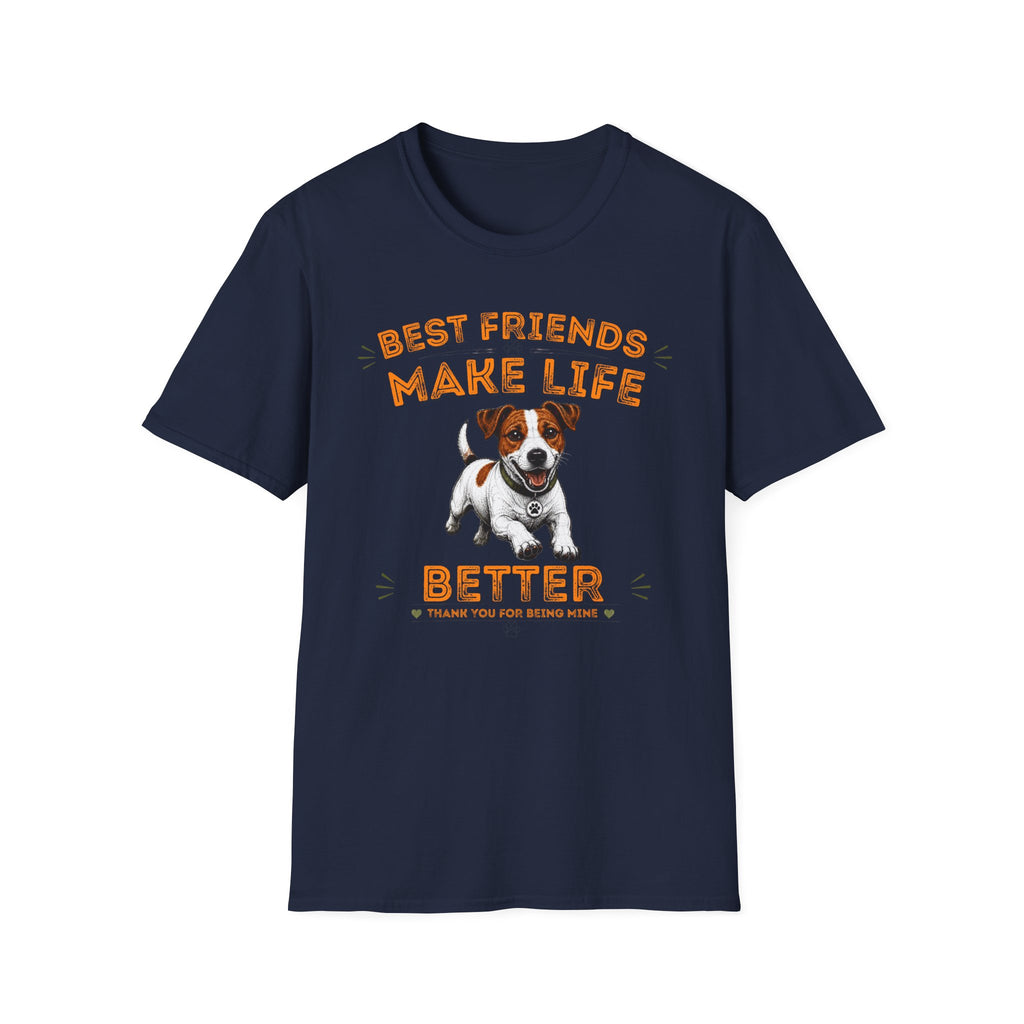 T-Shirt — "Best Friends Make Life Better" Cute Dog Graphic Tee