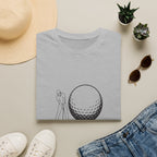 Golf T-Shirt — "Size Matters" Funny Golfer Shirt with Large Golf Ball Design