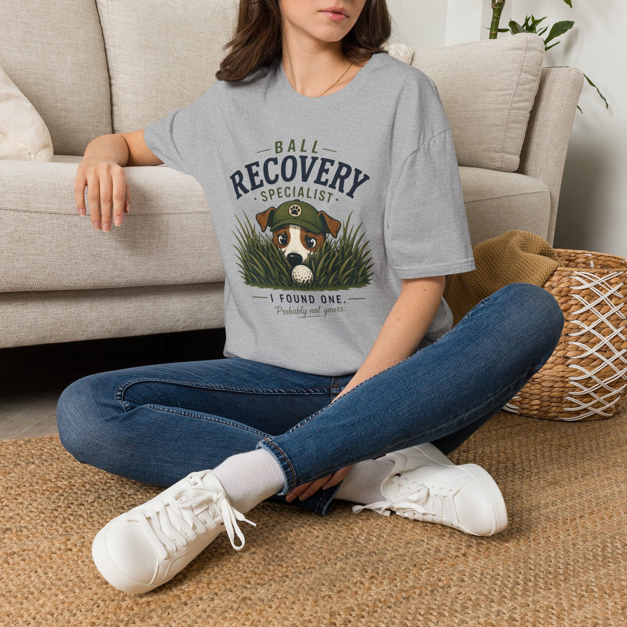 Recovery Specialist T‑Shirt — Ball Recovery Dog Design