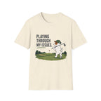 Golf Humor T-Shirt — "Playing Through My Issues" Funny Golfer Design