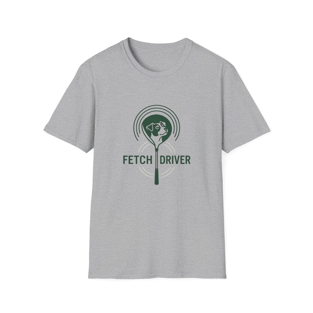 Fetch Driver T‑Shirt — Retro Tennis Ball & Dog Logo Tee