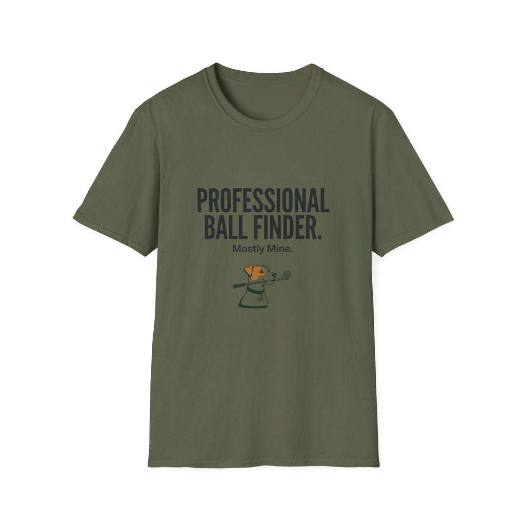 Professional Ball Finder T-Shirt – Golf Humor “Mostly Mine.” Casual Sports Tee