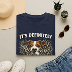 T-Shirt — "It's Definitely in Here" Dog Peeking Graphic