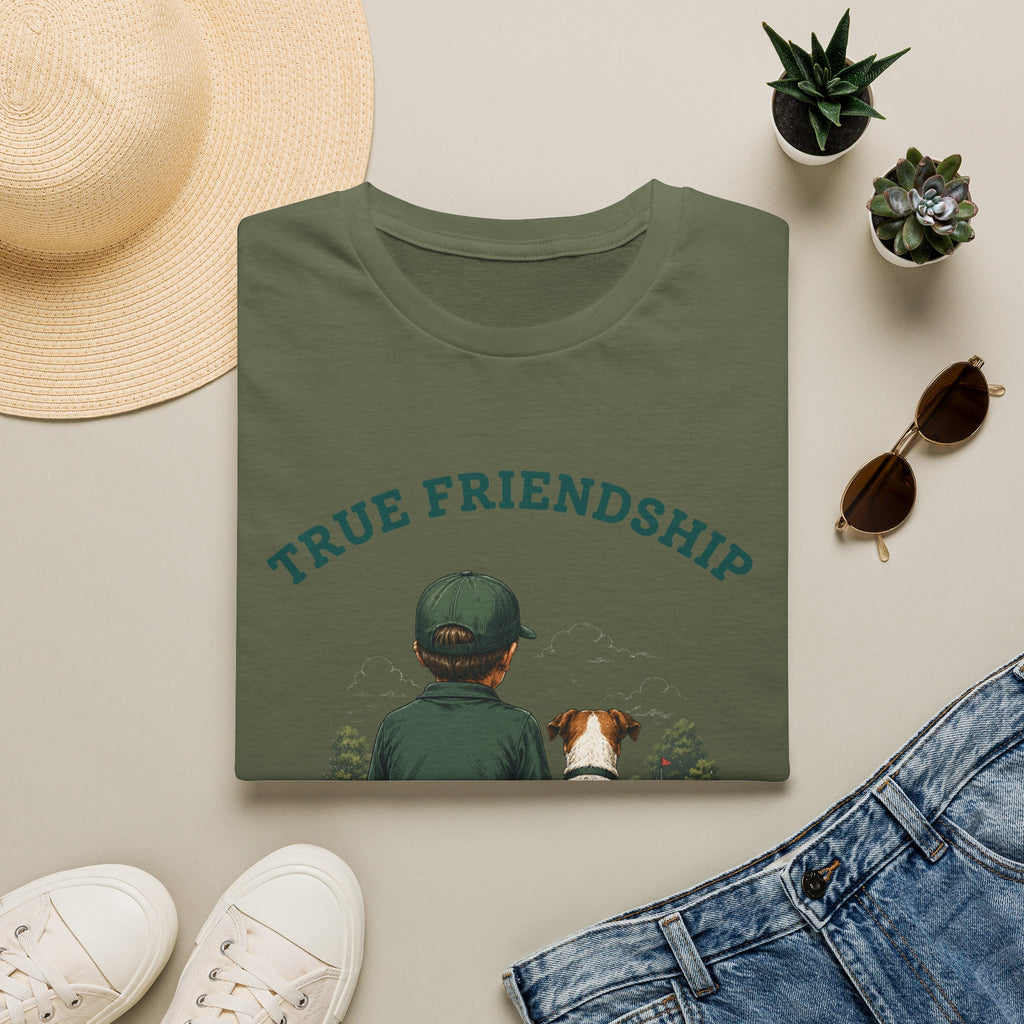 True Friendship T-Shirt — Boy and Dog Graphic
