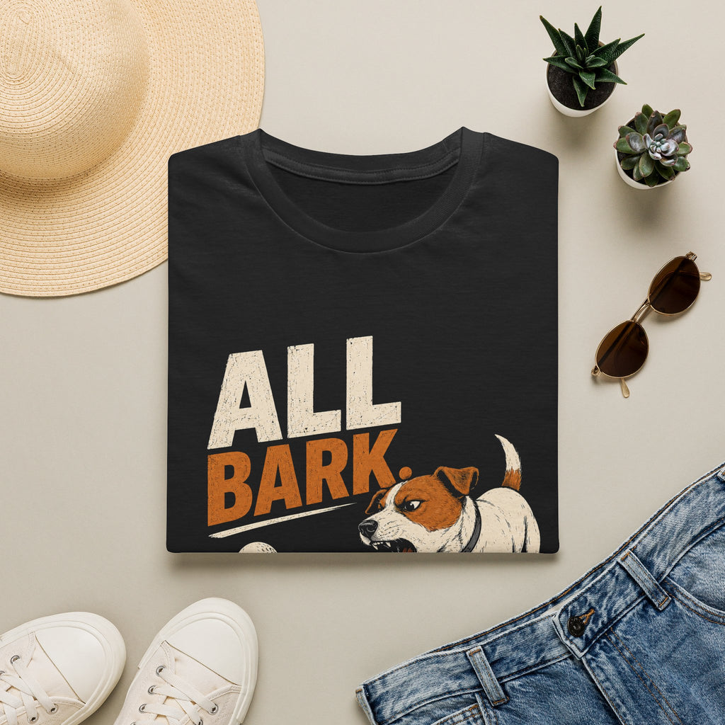 Dog Golf T-Shirt — "All Bark No Backswing" Funny Golfing Dog Tee