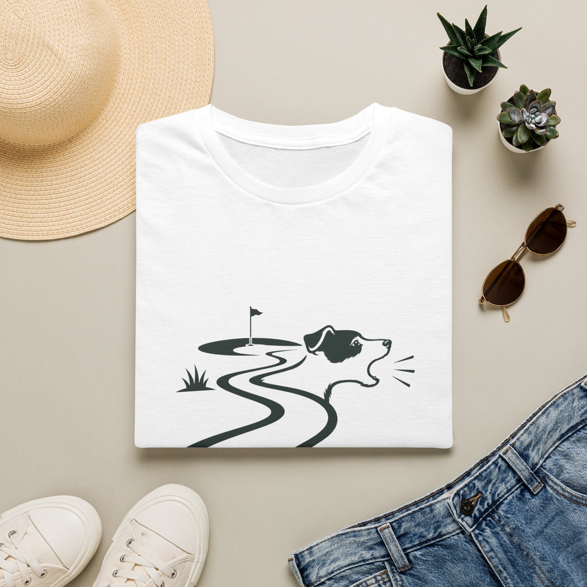 Golf Dog T-Shirt — 'Cart Path Only' Funny Golfing Graphic Tee