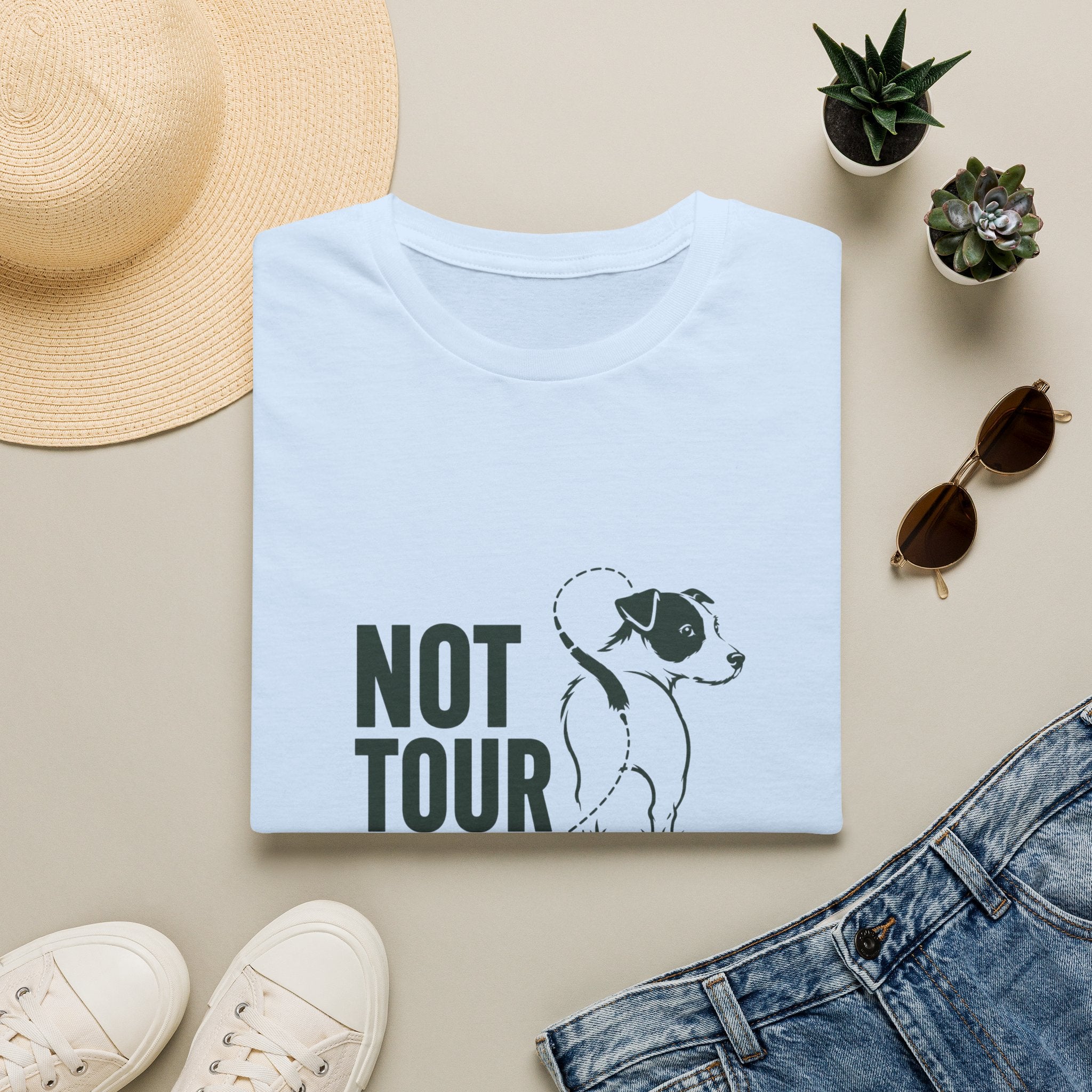 T‑Shirt — "Not Tour Material" Dog Rescue Tee