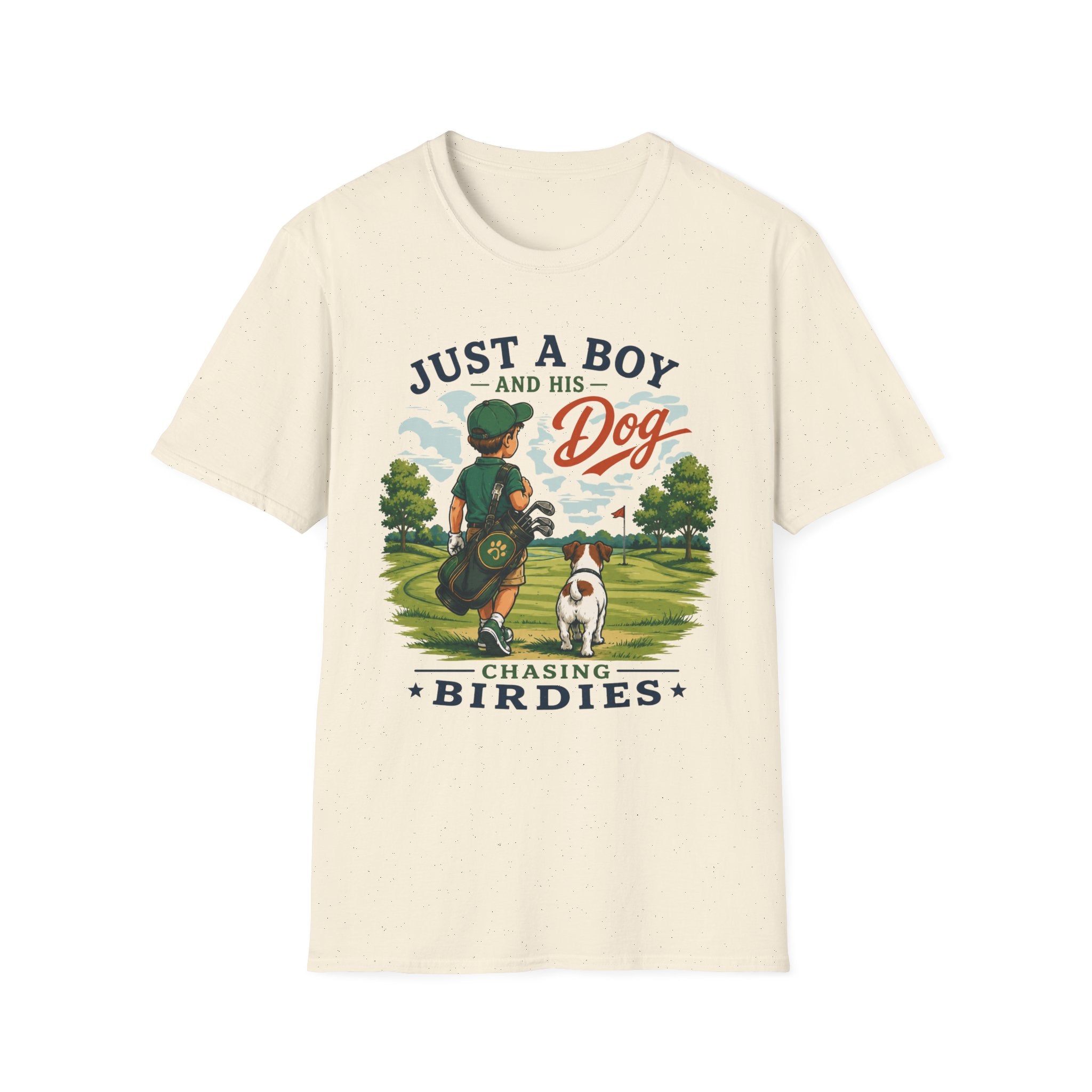 Just a Boy and His Dog T-Shirt — Boy & Dog Golfing 'Chasing Birdies' Vintage Tee