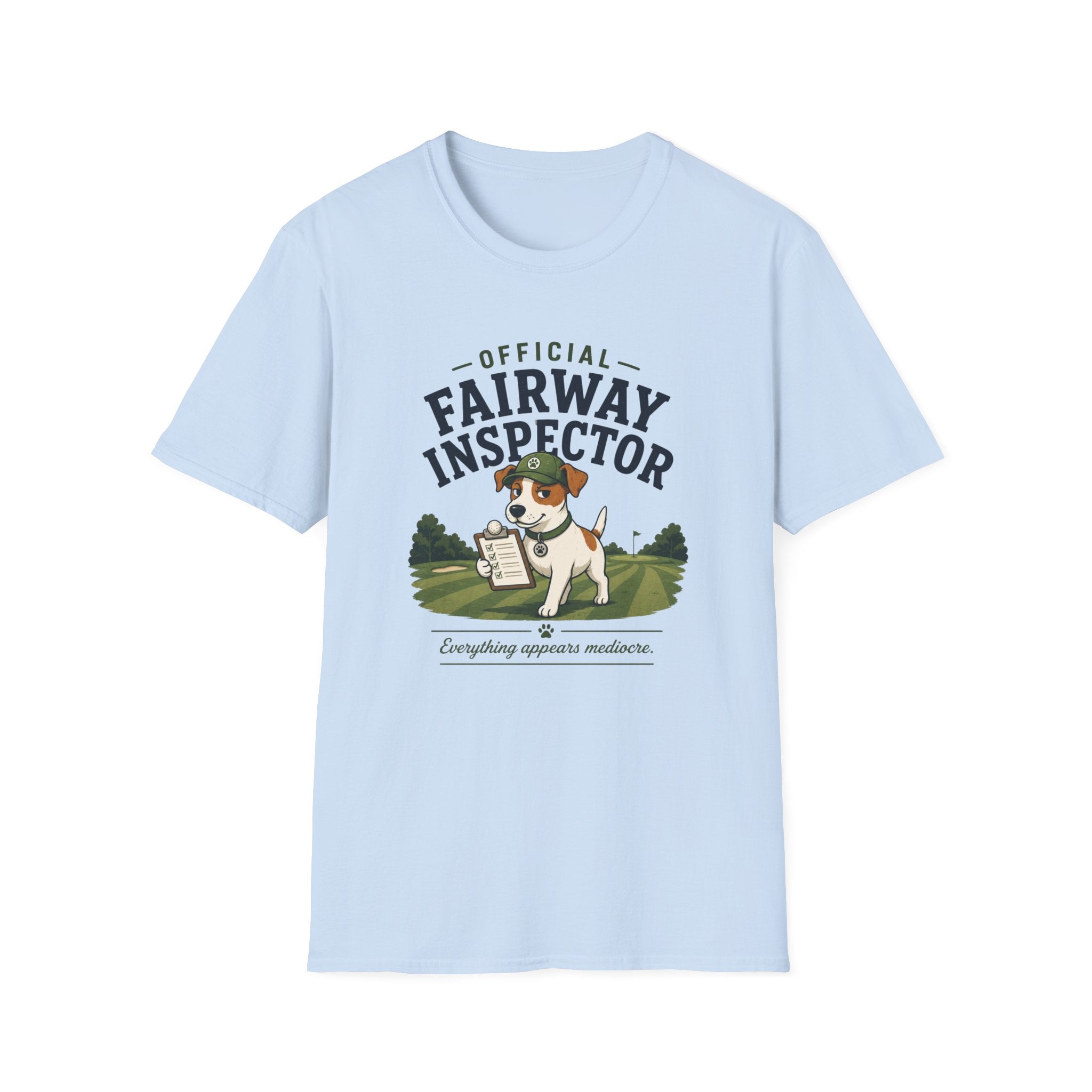 Official Fairway Inspector T-Shirt – Cute Golf Dog Graphic Tee