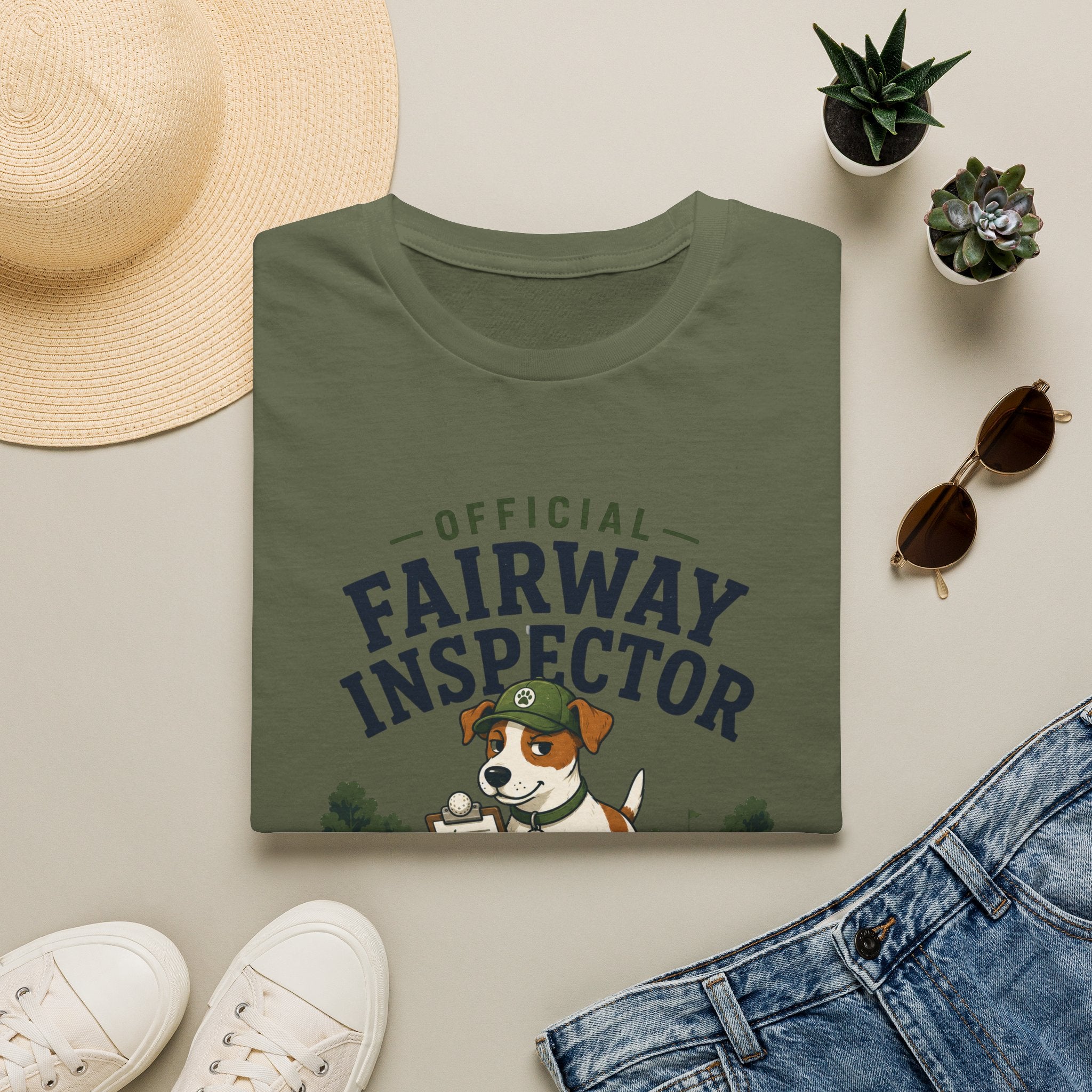 Official Fairway Inspector T-Shirt – Cute Golf Dog Graphic Tee