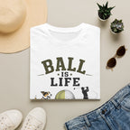 Golf 'Ball Is Life' T-Shirt — Funny Golf Lover Tee with Dog & Golfer Design