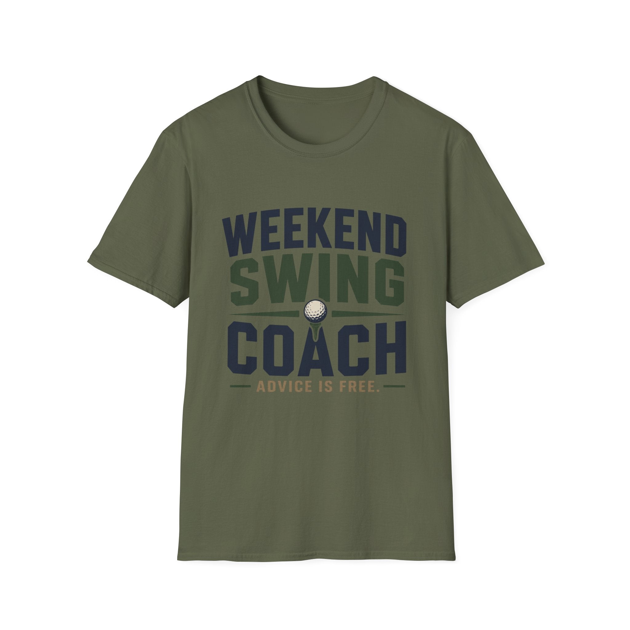 Weekend Swing Coach T‑Shirt — Golf Humor Tee ("Advice Is Free")