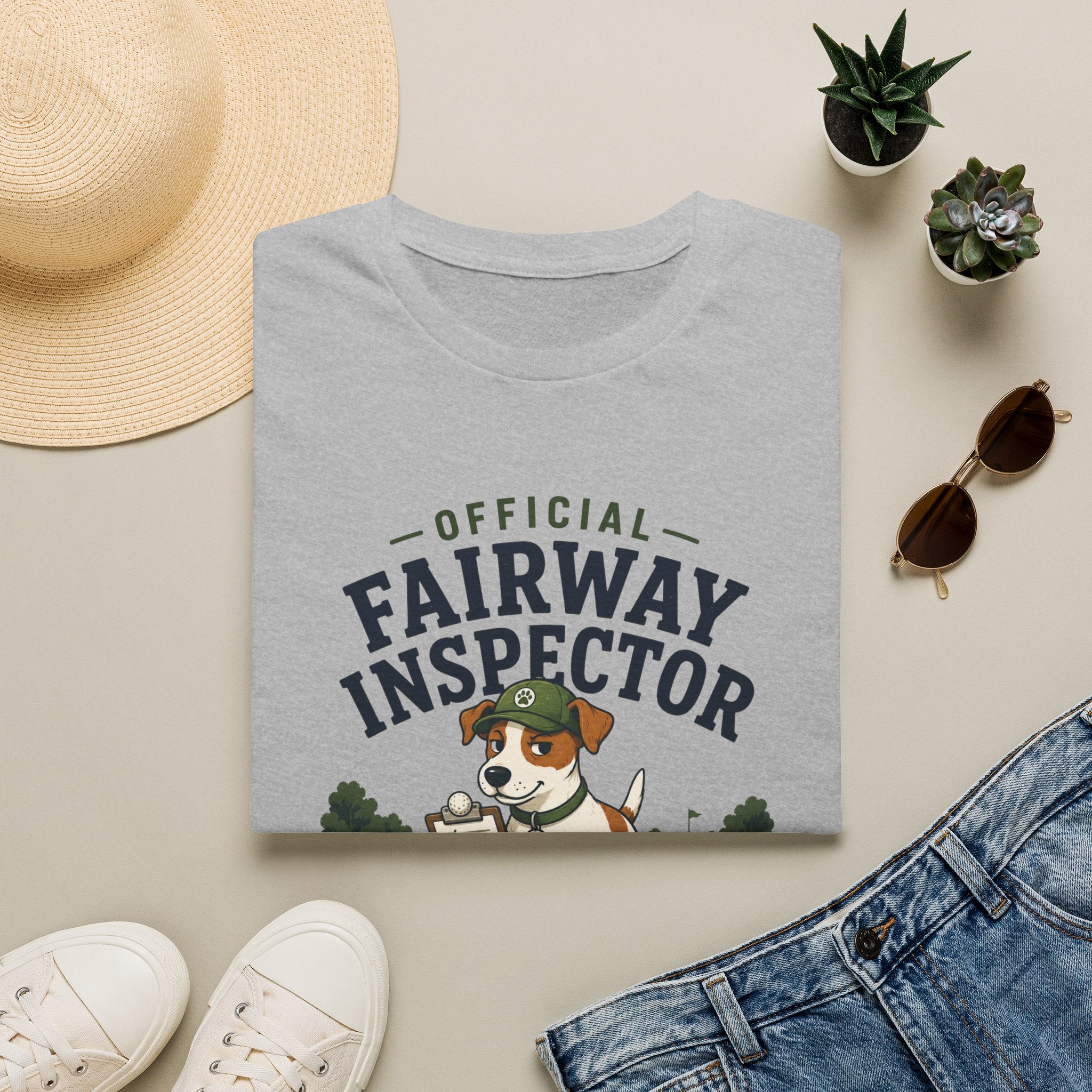 Official Fairway Inspector T-Shirt – Cute Golf Dog Graphic Tee