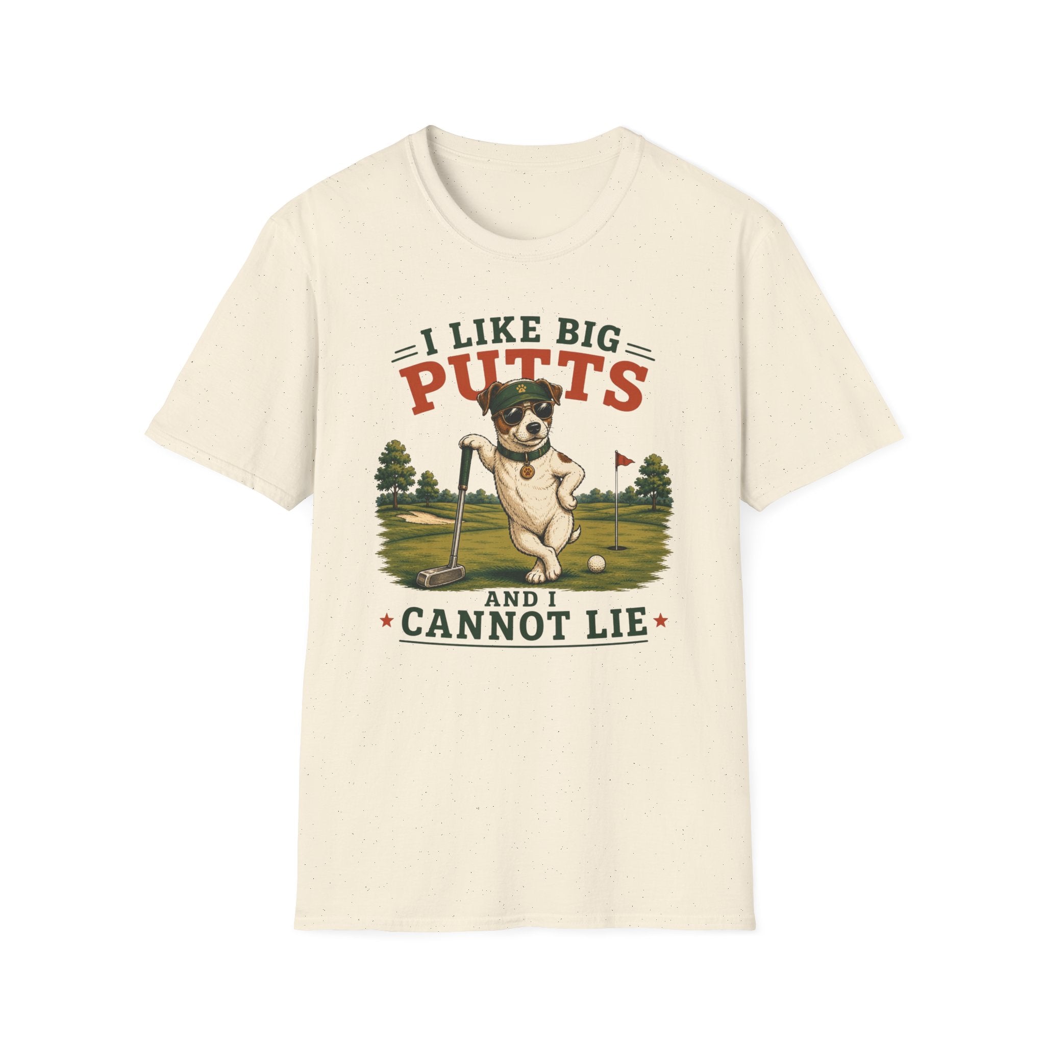 I Like Big Putts Golf T-Shirt — Funny Dog Golfing Graphic Tee