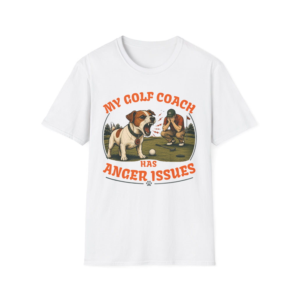 T-Shirt — My Golf Coach Has Anger Issues Vintage Golf Humor Tee