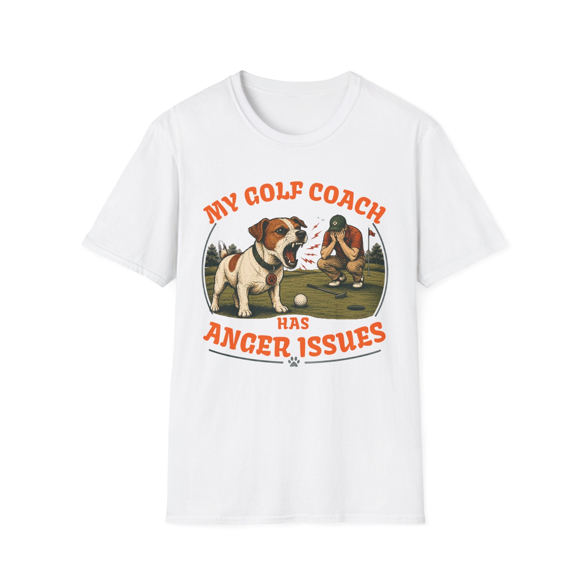 T-Shirt — My Golf Coach Has Anger Issues Vintage Golf Humor Tee
