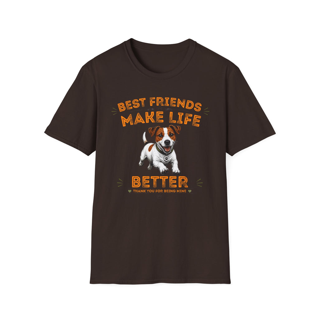 T-Shirt — "Best Friends Make Life Better" Cute Dog Graphic Tee